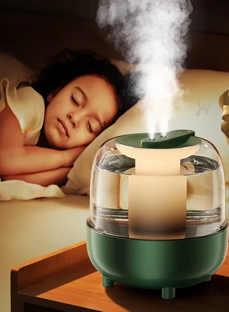 بيتينو جهاز ترطيب ذكي بسعة كبيرة بسعة 4 لتر، رذاذ مزدوج قابل للتعديل، حجم الضباب، إيقاف تشغيل تلقائي للطاقة مع إضاءة محيطة، ضوضاء منخفضة، غرفة نوم مكتبية قابلة للتطبيق (باللون الأخضر) - Image 2